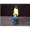 Image 4 : Chinese Glass Vase in Blue, Purple & Yellow Glass 13 1/2"x9"x3 1/2" Retail: $245.00