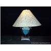Image 1 : Metal Framed Green Urn Lamp w/ Natural Selections Shade Retail: $539.00
