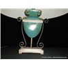 Image 2 : Metal Framed Green Urn Lamp w/ Natural Selections Shade Retail: $539.00