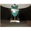 Image 4 : Metal Framed Green Urn Lamp w/ Natural Selections Shade Retail: $539.00