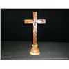 Image 2 : Rusticated Wood Standing Cross 14"x7" Retail: $200.00