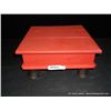 Image 1 : Small Red painted Wooden Footstool Display