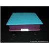 Image 1 : Small Purple & Blue Painted Wooden Footstool Display