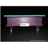 Image 3 : Small Purple & Blue Painted Wooden Footstool Display