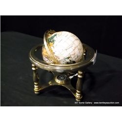 Alexander Kalifano 6" Globe w/ Compass Inlaid Stone Retail: $550.00