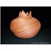 Image 2 : Miceaceous Slip Swirl Pot w/ Kiva Stepped Top by Marcelina Yepa, Jemez, New Mexico 7 3/4"x9", 3 1/4'