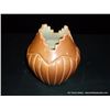 Image 1 : Kiva Rimmed Red-Slipped Melon-Shaped Clay Pot by Pauline Romero, Jemez Pueblo, New Mexico 6 1/4"x5 1