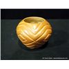 Image 1 : Uncarved Jemez Melon-Shaped Pot by Pauline Romero, Red-on-Red 4 1/2"x5", 2 7/8" Retail: $499.00