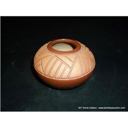 San Juan Small Micaceous Pottery Pot by Sue Tapia, San Juan Pueblo 2 3/8"x3 1/2", 1 3/8" Retail: $69