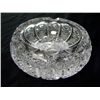 Image 1 : Cut Glass, Melon Shaped Ash Tray, Clear Glass 2"x4 1/2" Retail: $120.00