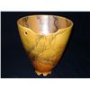 Image 1 : Horse Hair Finished Pot by Gordon Pottery 8" high x 7 1/2" diameter, fluted Retail: $40.00