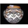 Image 1 : Acoma Olla Pottery Vase by R&M Patricio Acoma, New Mexico 9" high x 9 3/4" diameter, orif at 6 1/2" 