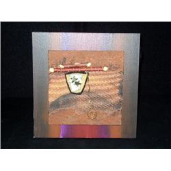 Mixed Media Plaque by Janice M. Smith Laughing Spirits, 8  square Retail: $35.00