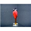 Image 2 : Hand Blown Cascade Glass Vase by Viz. Glass Bloom Like design in Amber & Blue 19 1/2" high x 8 1/2" 