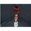 Image 2 : Sculptural Pink Donut Shaped Hand Blown Glass Vase by Tablonski, Poland 12" high x 5 1/2" wide x 2 1