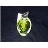 Image 2 : Hand Blown Perfume Flask Light Green 5" high x 2 1/4" wide x 1 1/2" deep Rteuese 2007 Mini Limited E