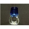 Image 2 : Sculptural Blue Hand Blown Glass Vase by Tablonski, Poland 12" high x 7" wide x 3 1/2" deep Retail: 