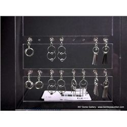 Poly Earring Display w/ 6 pairs of Sterling Silver Earrings Weight: 9.6 Grams Retail: $120.00