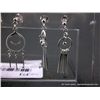 Image 8 : Poly Earring Display w/ 6 pairs of Sterling Silver Earrings Weight: 9.6 Grams Retail: $120.00