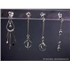 Image 6 : Poly Earring Display w/ 8 pair of Sterling Silver Earrings - 4 Solo  Weight: 16.6 Gams Retail: $160.