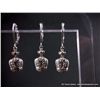 Image 2 : Poly Earring Display w/ 2 pair Sterling Silver Crown Earrings Weight: 6.9 Grams