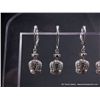 Image 3 : Poly Earring Display w/ 2 pair Sterling Silver Crown Earrings Weight: 6.9 Grams