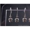 Image 3 : Poly Earring Display w/ 2 pair Sterling Silver Crown Earrings Weight: 6.9 Grams