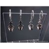 Image 4 : Poly Earring Display w/ 2 pair Sterling Silver Crown Earrings Weight: 6.9 Grams