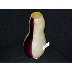 Squash Design Hand Blown Glass Vase by M. Omtaage, 11" x 5" Retail: $229.00