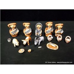 12pc Nativity Set by Virginia Lucero Jemez (Mary's Hands are Damaged) Retail: $895.00