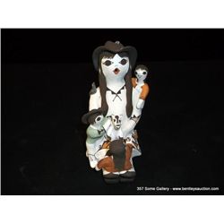 Pottery Storyteller Figurine by Judy Lewis, Acoma 4 3/4" x 2 1/2" Retail: $495.00