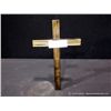 Image 4 : Inlaid Ebony & Buff Wooden Cross, 11" x 7" Retail: $200.00