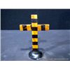 Image 1 : Small Standing Wooden Inlaid Cross, 5 3/4" x 3 1/2 Retail: $75.00