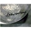 Image 7 : Raku Large Lidded Bowl with Avanyu Water Serpent Designed In Gold by Loewenkamp, 10" x 9 1/2"