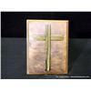 Image 1 : Framed Inlaid Wooden Cross, 13" x 10" Retail: $225.00