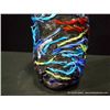 Image 3 : Chinese Multi Colored Ribbon Glass Vase, 18 1/2" x 9" Retail: $980.00