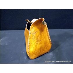 Tooled & Stitched Leather Vase by Robert Nayah 10  x 7 1/2  Retail: $525.00