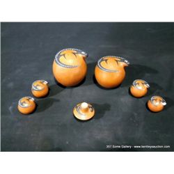 Lot: 7 Lizard Seed Pots by T.B. Zuni, 2 1/2", 2", & 1"