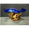 Image 4 : Viz Glass Art Multi Colored Ruffle Bowl, 11" x 21" Retail: $1120.00