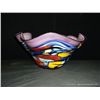 Image 2 : Hand Blown Purple & Multi-Colored Ruffle Bowl 10" x 20" Retail: $1,120.00