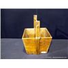 Image 3 : Wooden Basket with Broken Bottom, 20" x 16" x 15"