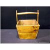 Image 4 : Wooden Basket with Broken Bottom, 20" x 16" x 15"