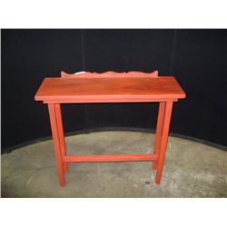 Red Painted Wooden Entry Table