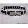 Image 4 : Stainless Steel Watch Band with Rubber Links Weight: 24.2 Grams Retail: $88.00
