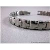 Image 2 : Polished Stainless Steel Small Link Bracelet Weight: 30.3 Grams Retail: $95.00
