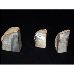 Polished Quartz Stone Bookends