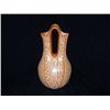 Image 1 : Sgrafitto Red Over Tan Wedding Vase by Wilma Baca Tosa, Jemez, New Mexico, 06-28-07, 12"x5 1/4", 1 1