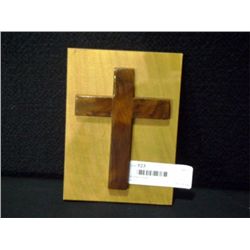 Inlaid Wooden Cross 6 1/2 x4 1/2  Retail: $60.00