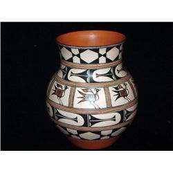 Thomas Tenorio Santo Domingo Ceramic Pot, Polychrome 17 3/4"x15", 10 1/2"