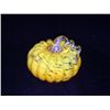 Image 1 : Small Blown-Glass Yellow Pumpkin 5 1/2"x6" Retail: $180.00